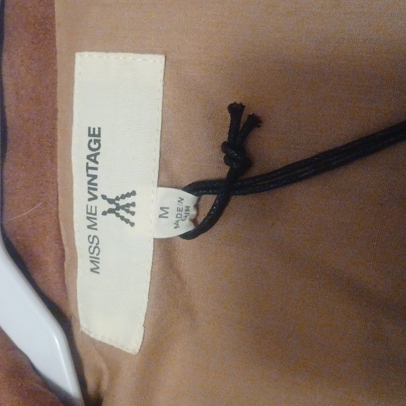 NWT Miss Me Vintage Solid Brown Faux FUR VEST - Picture 3 of 6